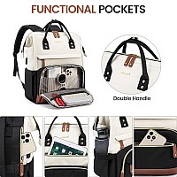 Lovevook Laptop Backpack Purse For Women Men Nurse Work Business Travel Backpack Bag Wide Open Backpack Lightweight Water Res