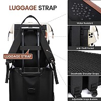 Lovevook Laptop Backpack Purse For Women Men Nurse Work Business Travel Backpack Bag Wide Open Backpack Lightweight Water Res