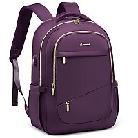 Lovevook Laptop Backpack For Women 17 Inch Slim Computer Bag With Separate Computer Compartment For Work Travel Business