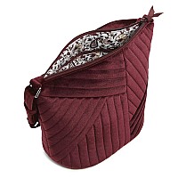 Vera Bradley Velvet Bucket Crossbody Purse Raisin