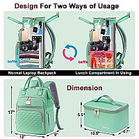 Weitars Lunch Backpack For Women156 Inch Laptop Backpack For Women Backpack Travel Backpackwork Backpack For Women Lightgre