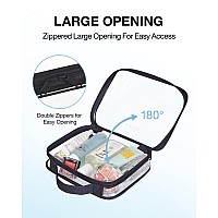 Bagsmart Clear Toiletry Bag Tsa Approved Travel Toiletry Bag Carry On Travel Accessories Bag Airport Airline Quart Size Bags Wa