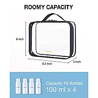 Bagsmart Clear Toiletry Bag Tsa Approved Travel Toiletry Bag Carry On Travel Accessories Bag Airport Airline Quart Size Bags Wa