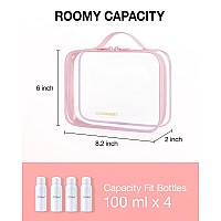 Bagsmart Clear Toiletry Bag Tsa Approved Travel Toiletry Bag Carry On Travel Accessories Bag Airport Airline Quart Size Bags Wa