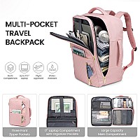 Lovevook Carry On Backpack For Women Large 40L Travel Backpack Airline Approved Waterproof 173Inch Laptop Suitcase Backpack L