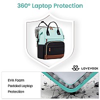 Lovevook Laptop Backpack For Women 156 Inch Work Business Backpacks Purse Large Capacity Educators Nurse Bag Backbag Waterpr