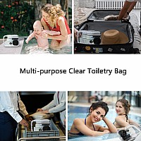 Clear Pouch Small Clear Makeup Bag 66X23X47 Tsa Approved Toiletry Bag Clear Travel Bags For Toiletries Clear Cosmet