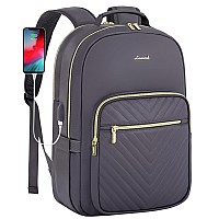 Lovevook Leather Backpack For Women156 Inch Leather Laptop Backpack Women Computer Backpack Laptop Bagstylish Quilted Travel