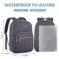 Lovevook Leather Backpack For Women156 Inch Leather Laptop Backpack Women Computer Backpack Laptop Bagstylish Quilted Travel