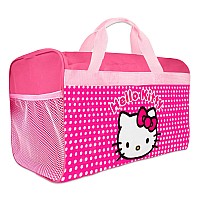 Hello Kitty Duffle Bag Set For Kids 4 Pc Bundle With Hello Kitty Luggage Carry On Suitcase Bag Water Bottle Stickers And Mo