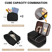 Lovevook Carry On Travel Backpack For Airplanespersonal Item Backpack Travel Bag With 3 Packing Cubeswaterproof Backpack Tsa F