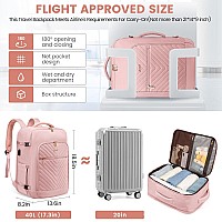 Lovevook Large Travel Backpack For Womencarry On Backpack Flight Approvedpersonal Item Backpack Travel Bag With 3 Packing Cube