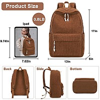 School Backpack For Teens Large Corduroy Bookbag Lightweight 17 Inch Laptop Bag For Girls Boys Casual High School College