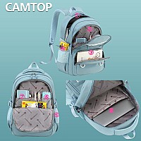 Camtop Laptop Backpack 156 Inch College Middle School Bookbag Travel Backpacks Casual Daypacks 17 Inch Blue