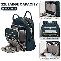 Lovevook Laptop Backpack For Women Water Resistant Travel Work Backpacks Purse Stylish Business Teacher Nurse Computer Bag With