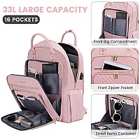 Lovevook Laptop Backpack For Women Water Resistant Travel Work Backpacks Purse Stylish Business Teacher Nurse Computer Bag With