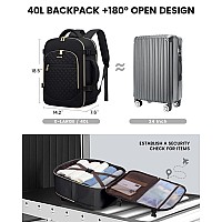 Lovevook Carry On Backpack 40L Travel Backpack For Women Airline Approvedluggage Business Weekender Overnight Daypack As Perso