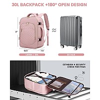 Lovevook Carry On Backpack 30L Travel Backpack For Women Airline Approvedluggage Business Weekender Overnight Daypack As Perso