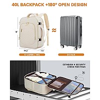 Lovevook Carry On Backpack 40L Travel Backpack For Women Airline Approvedluggage Business Weekender Overnight Daypack As Perso