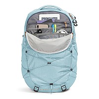 The North Face Womens Borealis Luxe Commuter Laptop Backpack Icecap Blueburnt Coral Metallic One Size