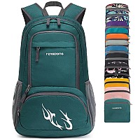 Fengdong 35L Lightweight Foldable Waterproof Packable Travel Hiking Backpack Daypack For Men Women Dark Green