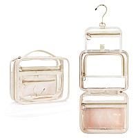 Cubetastic Clear Makeup Bags Toiletry Bag Hanging Travel Bag For Toiletries 3 Compartment Transparent Cosmetic Organizer Case