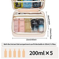 Cubetastic Clear Makeup Bags Travel Make Up Organizer Storage Case Hanging Toiletry Bag With Zipper Compartment Small Travel