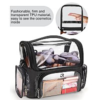 Monstina Rolling Makeup Train Case With One Makeup Brush Holder Bag 4 Portable Cosmetic Bagmakeup Case For Hairstylistmakeup A