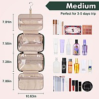 Wedama Toiletry Bag For Women Medium Cosmetic Travel Bag Hanging Toiletry Bag For Bathroom Thickened Pvc Waterproof Makeup Ba