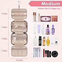 Wedama Toiletry Bag For Women Medium Cosmetic Travel Bag Hanging Toiletry Bag For Bathroom Thickened Pvc Waterproof Makeup Ba