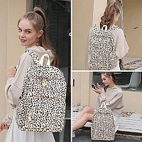 School Backpack For Teens Women Large Leopard Bookbag Lightweight 17 Inch Laptop Bag For Girls Casual High School College Work