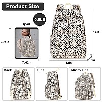 School Backpack For Teens Women Large Leopard Bookbag Lightweight 17 Inch Laptop Bag For Girls Casual High School College Work