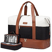 Lovevook Weekender Bag Large Travel Duffel Bag For Women With 2 Packing Cubes Carry On Overnight Bag With Shoe Compartment Mo