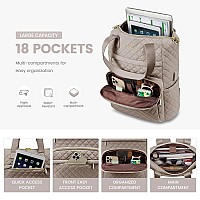 Lovevook Laptop Backpack For Women 17 Inchdiamond Quilted Convertible Backpack Tote Laptop Computer Work Bagcute Womens Travel