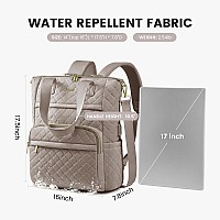 Lovevook Laptop Backpack For Women 17 Inchdiamond Quilted Convertible Backpack Tote Laptop Computer Work Bagcute Womens Travel