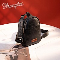 Wrangler Leather Crossbody Bag Black Small Sling Bag For Women