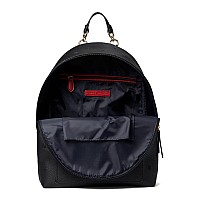 Tommy Hilfiger Amelia Ii Medium Dome Backpackembossed Th Serif Critter Pvc Black One Size