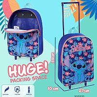 Disney Stitch Suitcase Foldable Trolley Bag 39 X 27Cm 105 Litres 2 Wheels Extendable Handle Wheeled Bag