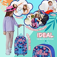 Disney Stitch Suitcase Foldable Trolley Bag 39 X 27Cm 105 Litres 2 Wheels Extendable Handle Wheeled Bag