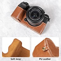 Muziri Kinokoo Case For Fujifilm Fuji Xs20Xs20 Camera Retro Style Pu Leather Fuji Xs20 Protective Case With Hand Grip And Ope