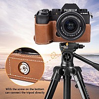 Muziri Kinokoo Case For Fujifilm Fuji Xs20Xs20 Camera Retro Style Pu Leather Fuji Xs20 Protective Case With Hand Grip And Ope