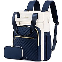 Lovevook Laptop Backpack For Women 156 Inch Work Business Laptop Bag Wide Top Open Teacher Nurse Bag With Usb Port Waterproo