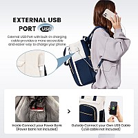 Lovevook Laptop Backpack For Women 156 Inch Work Business Laptop Bag Wide Top Open Teacher Nurse Bag With Usb Port Waterproo