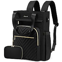 Lovevook Laptop Backpack For Women 173 Inch Work Business Laptop Bag Wide Top Open Teacher Nurse Bag With Usb Port Waterproo