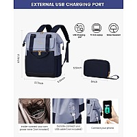 Lovevook Laptop Backpack For Women 156 Inch Work Laptop Bag With Usb Port Fashion Teacher Nurse Backpack Purse Waterproof Tr