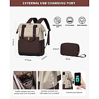 Lovevook Laptop Backpack For Women 156 Inch Work Laptop Bag With Usb Port Fashion Teacher Nurse Backpack Purse Waterproof Tr