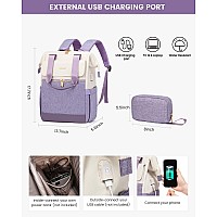 Lovevook Laptop Backpack For Women 156 Inch Work Laptop Bag With Usb Port Fashion Teacher Nurse Backpack Purse Waterproof Tr