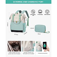 Lovevook Laptop Backpack For Women 156 Inch Work Laptop Bag With Usb Port Fashion Teacher Nurse Backpack Purse Waterproof Tr