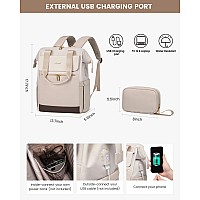 Lovevook Laptop Backpack For Women 156 Inch Work Laptop Bag With Usb Port Fashion Teacher Nurse Backpack Purse Waterproof Tr