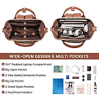 Lovevook Leather Backpack For Women156 Inch Leather Laptop Backpack Womenprofessional Work Backpack Nurse College Teacher Bag